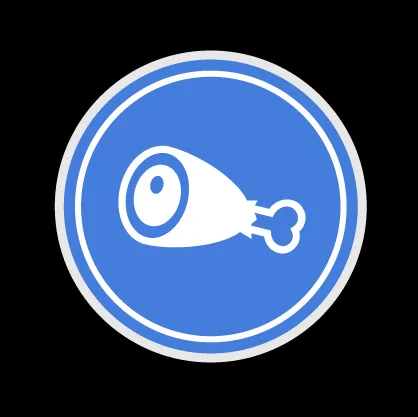 A graphic illustrating lean protein as a beneficial ingredient for dogs with arthritis, represented by a chicken leg icon.