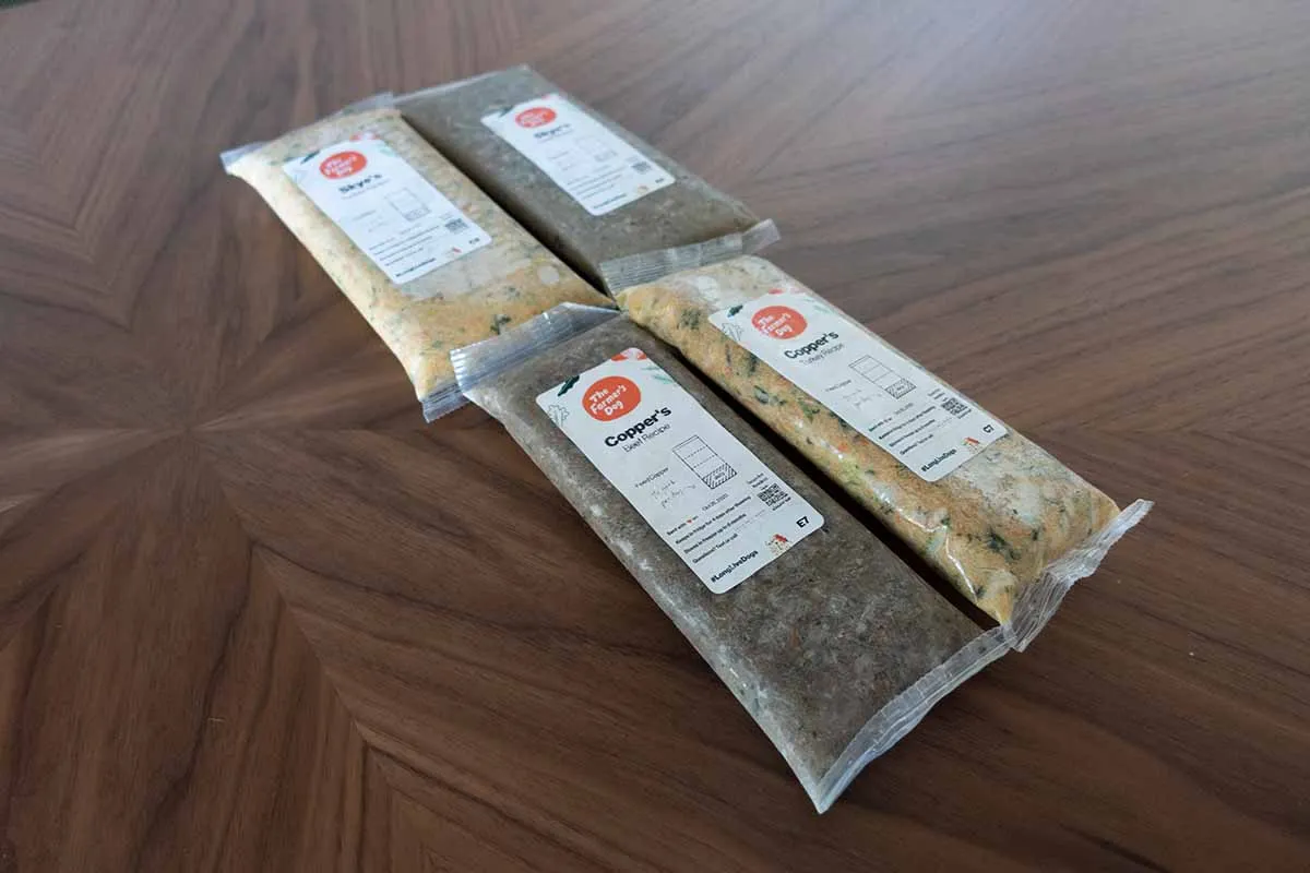 A package of The Farmer's Dog food, indicating the premium nature of the product