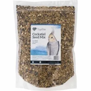 A small pile of different seeds, illustrating the variety often found in commercial bird mixes and the importance of balanced nutrition.