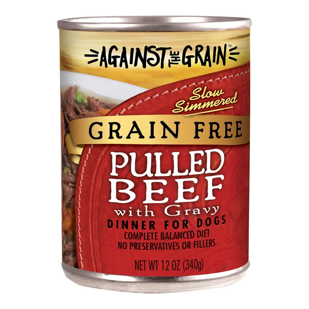 Against the Grain Pulled Beef Grain-Free Canned Dog Food