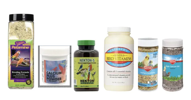 Avian vitamin supplement product display