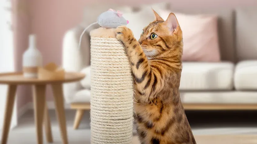 Bengal cat displaying wild spotted pattern in motion