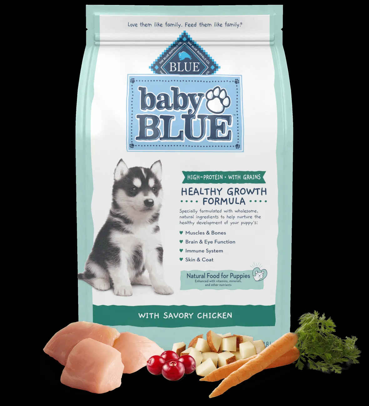 Blue Buffalo Baby BLUE High-Protein Puppy dry food bag