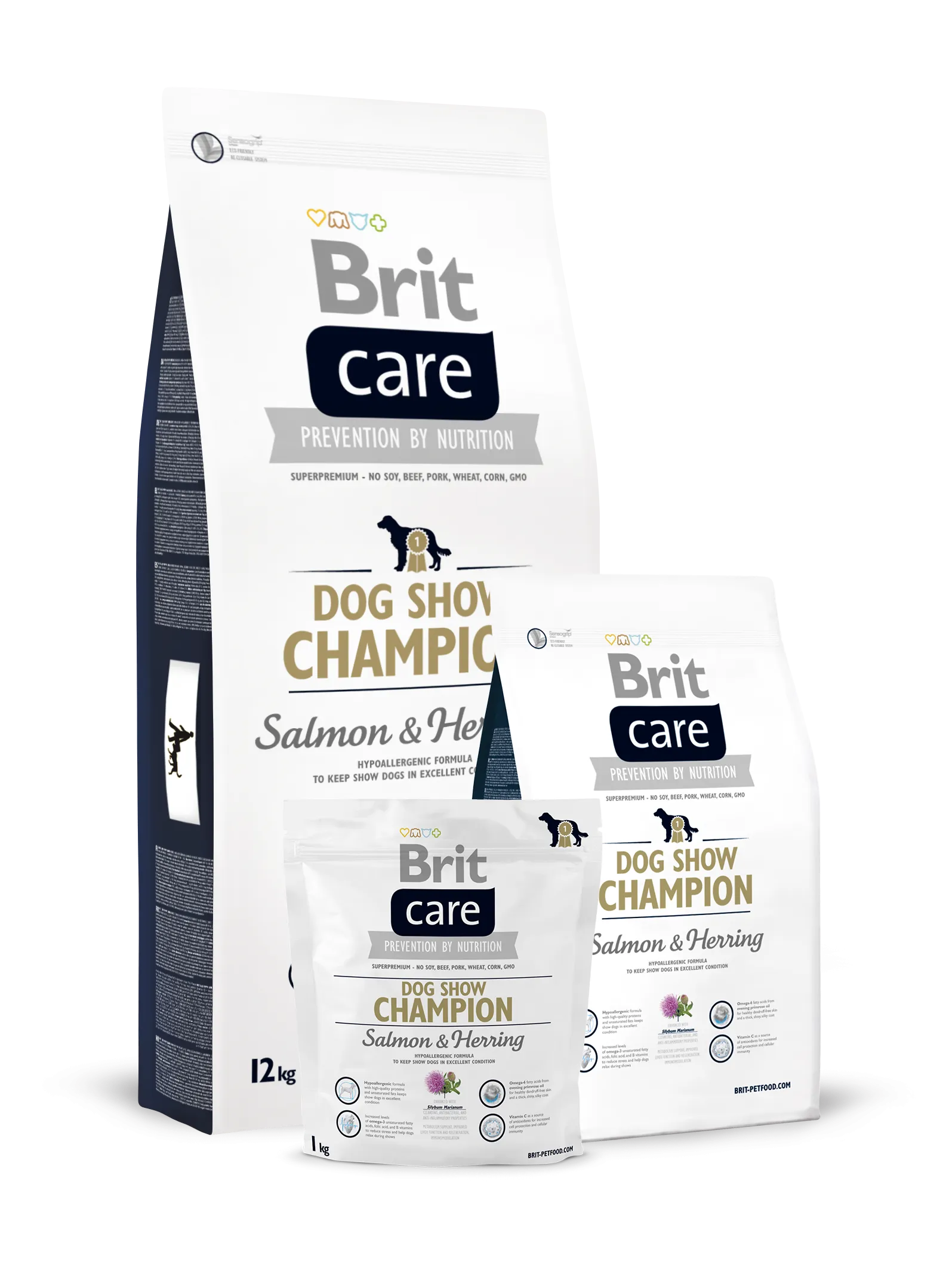 Brit Care Champion dog food with salmon and herring flavor