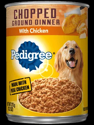 Canned Pedigree Chopped Ground Dinner Chicken Dinner Wet Dog Food