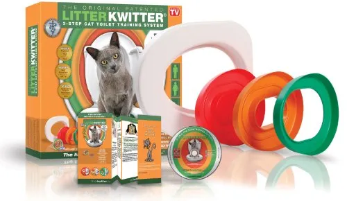 Cat Toilet Training System By Litter Kwitter - Teach Your Cat to Use the Toilet - With Instructional DVD