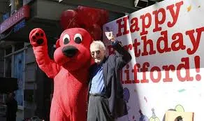Clifford the Big Red Dog and Emily Elizabeth, illustrating their inseparable bond.