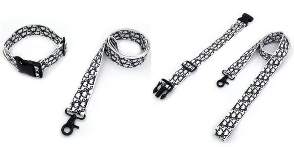 Close-up of premium Dior dog collar details
