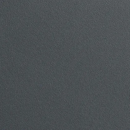 Close-up view of the powder-coated grey finish of the Desco dog feeder frame