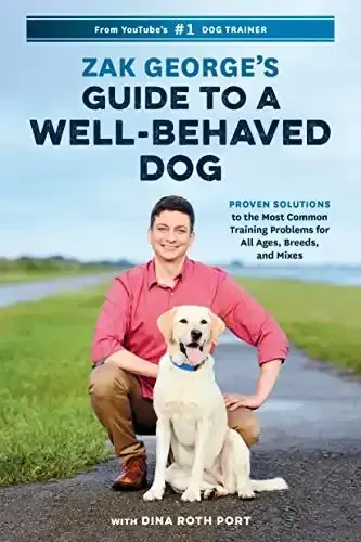Cover of Zak George's Guide to a Well-Behaved Dog, featuring a dog looking attentively.