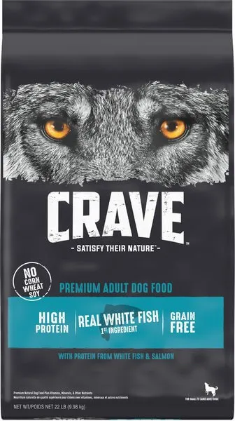 Crave High Protein White Fish and Salmon Dry Dog Food