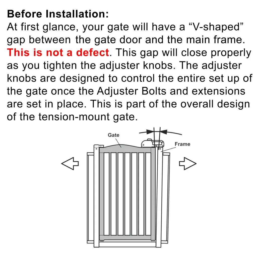 Detailed view of rubber stoppers and frame on the Tall One-Touch Gate II