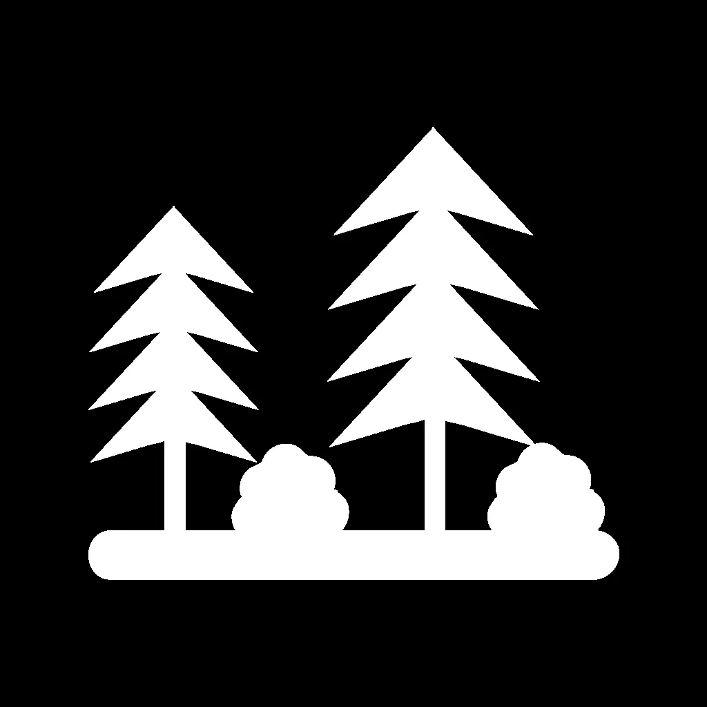 Eastern Phoebe habitat icon showing open woodlands