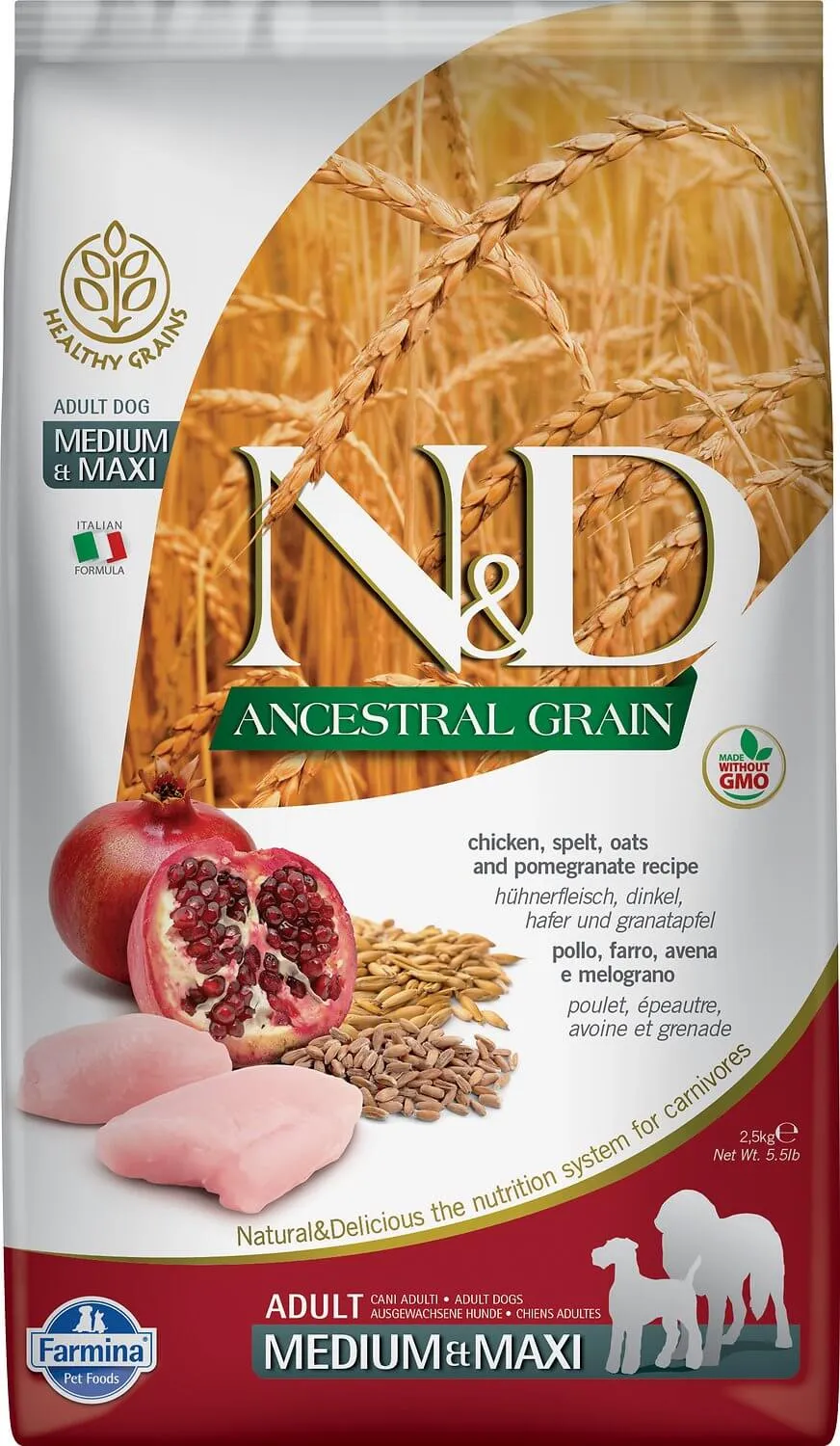 Farmina N&D Ancestral Grain Chicken Adult Medium Dry Dog Food
