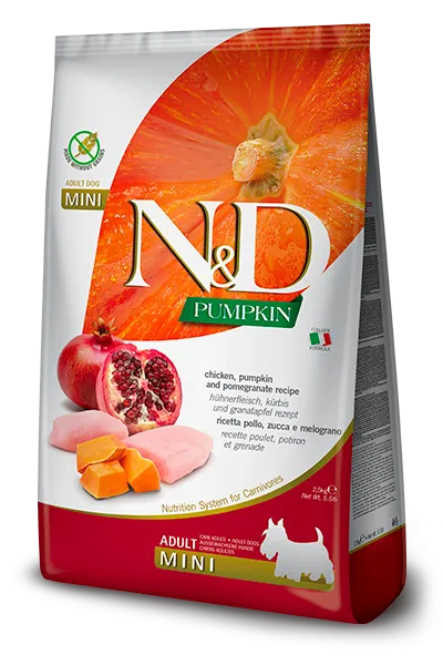 Farmina N&D Pumpkin dry dog food bag for adult mini breeds