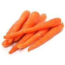 Fresh, bright orange carrots for dogs