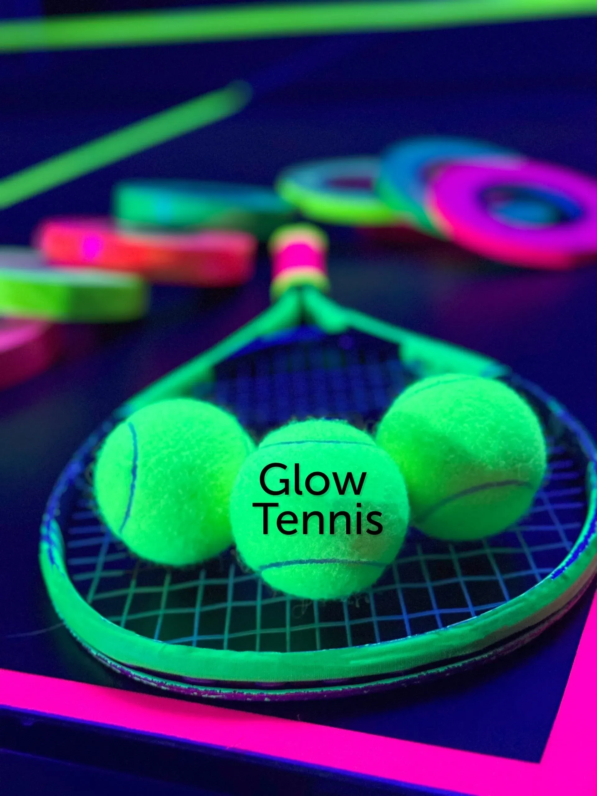glow tennis with blacklights and fluorescent tape rent the equipment you need