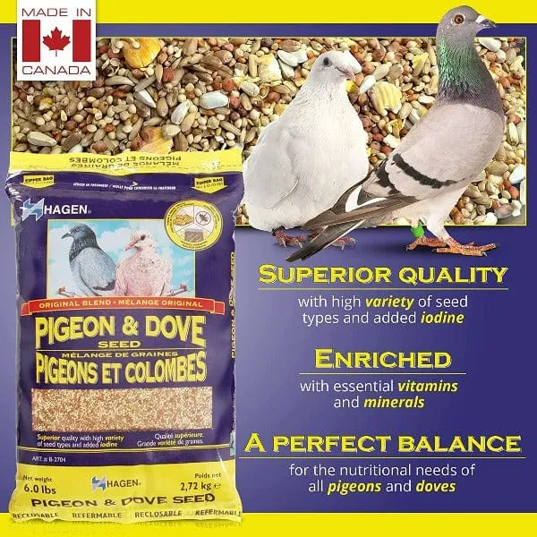 Hagen Pigeon & Dove Staple VME Seed bag displaying nutritional label