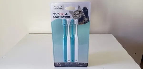 H&H Pets Cat & Small Dog Toothbrush in mint green