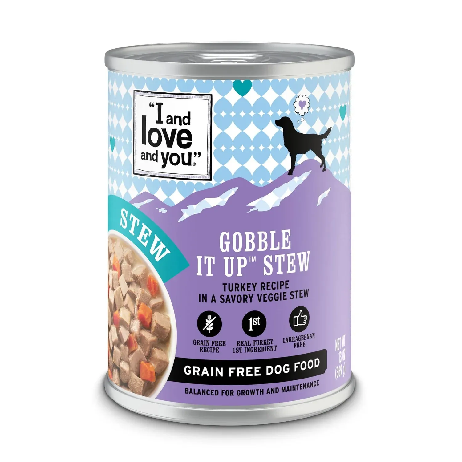I and Love and You Gobble Stew canned dog food