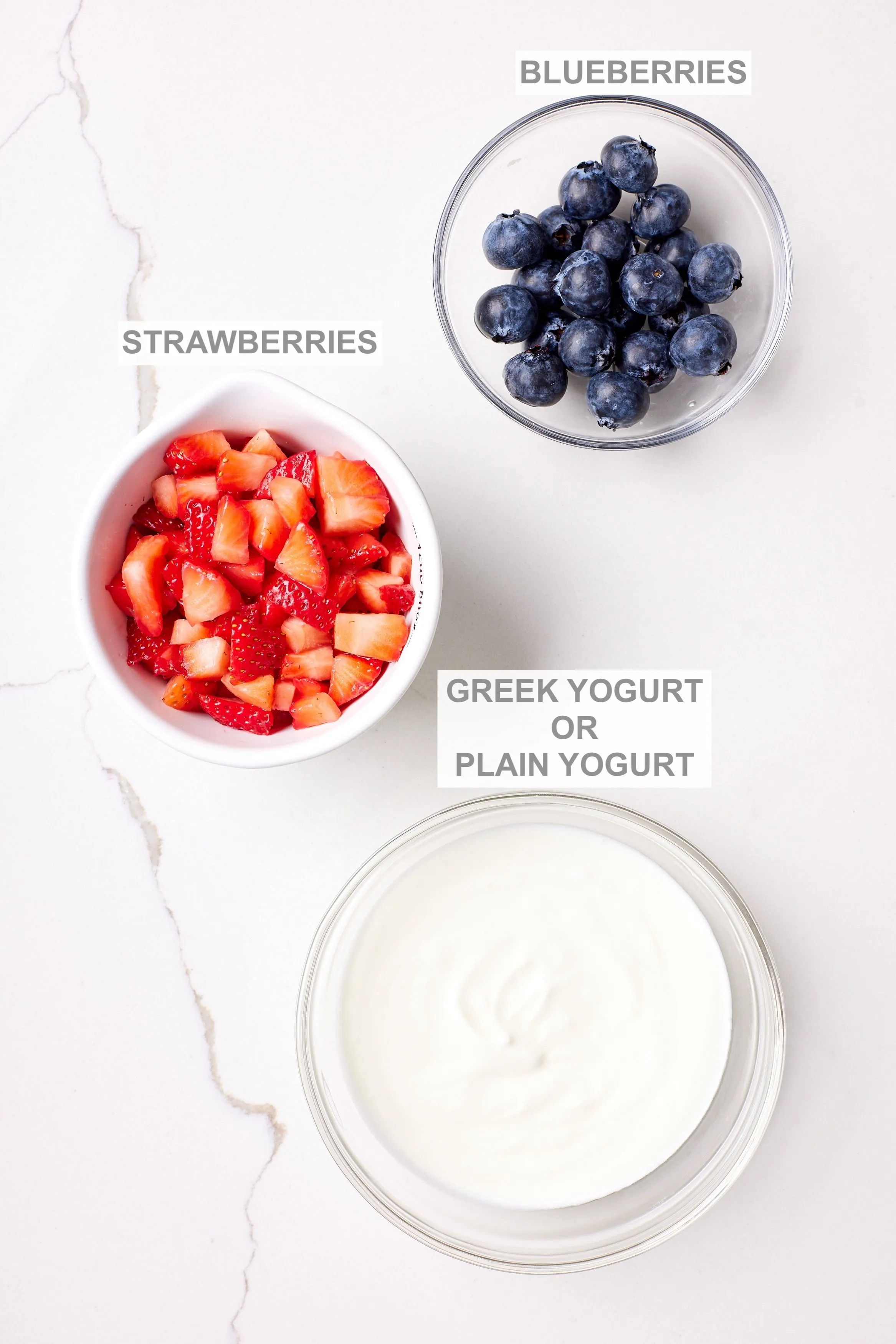 Ingredients for Homemade Frozen Yogurt Dog Treats