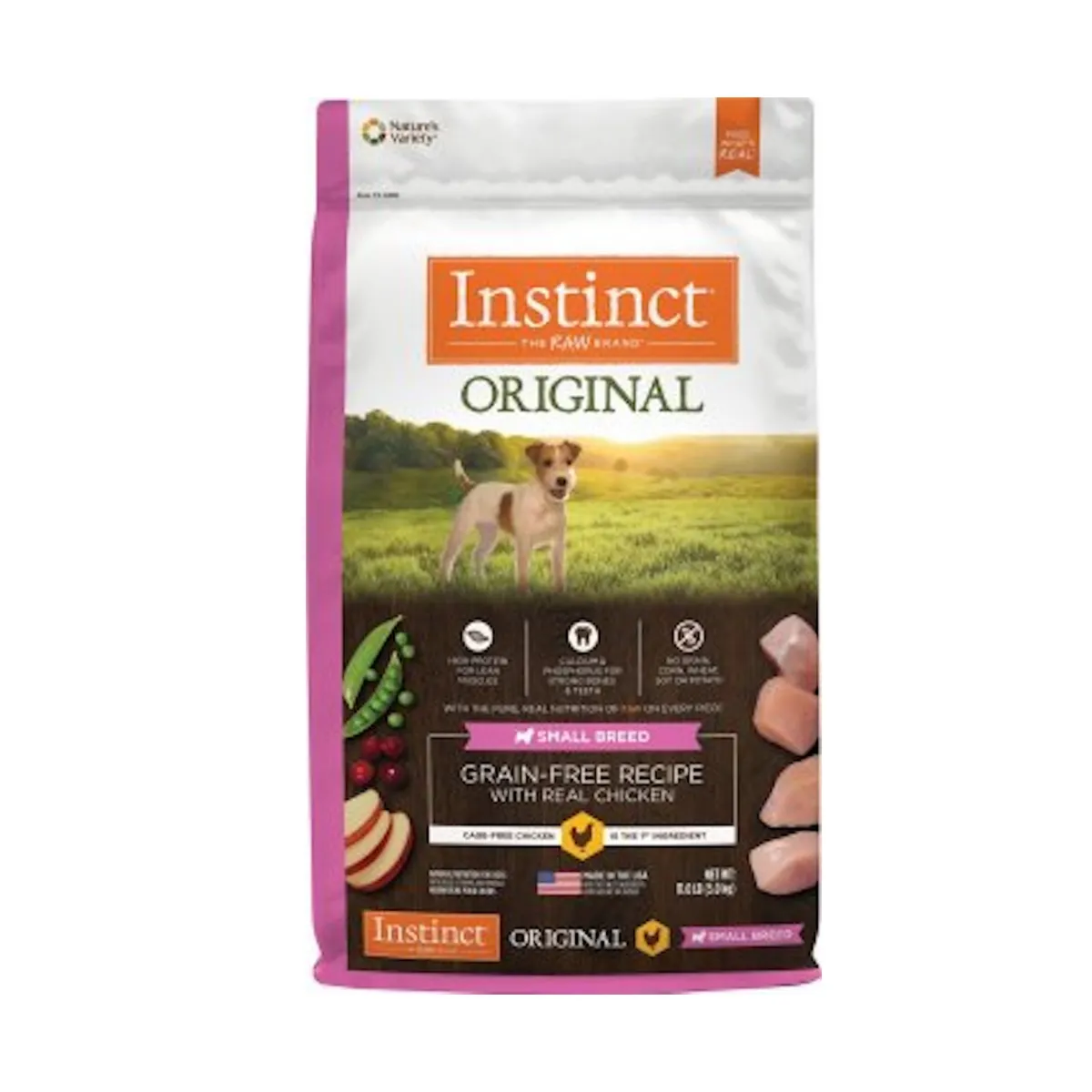 Instinct Raw Boost Grain-Free Small Breed Puppy kibble with freeze-dried raw bits