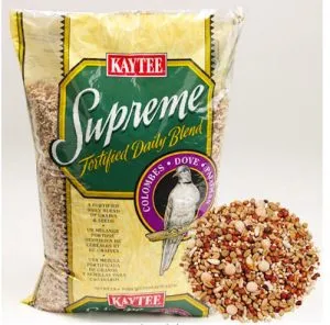 Kaytee dove food and seed blend packaging