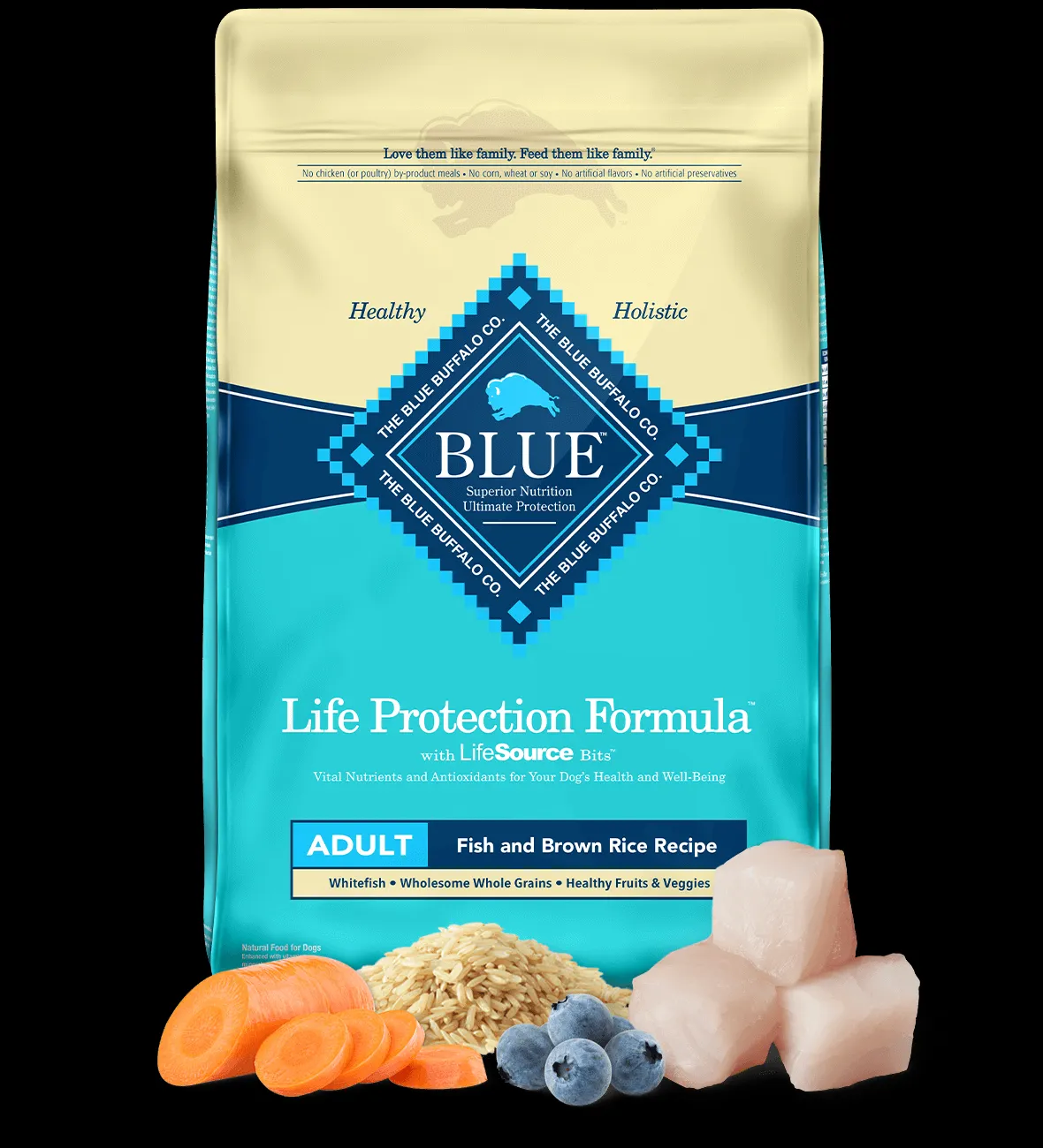 Life Protection Formula Adult Dog Fish & Brown Rice dry food bag