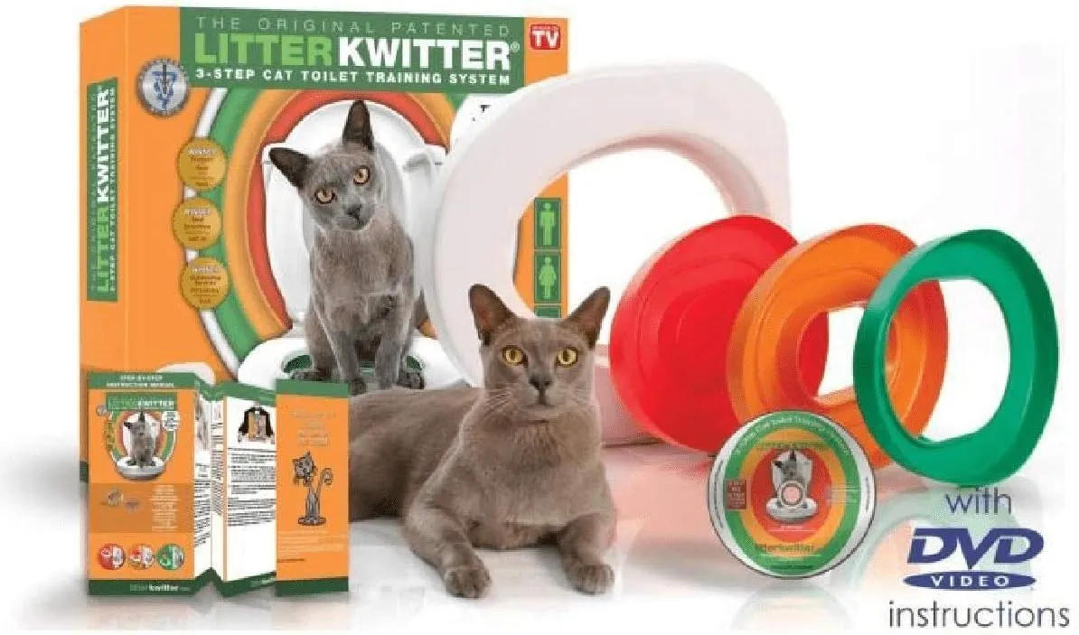 litter-kwitter cat system comes with three rings.