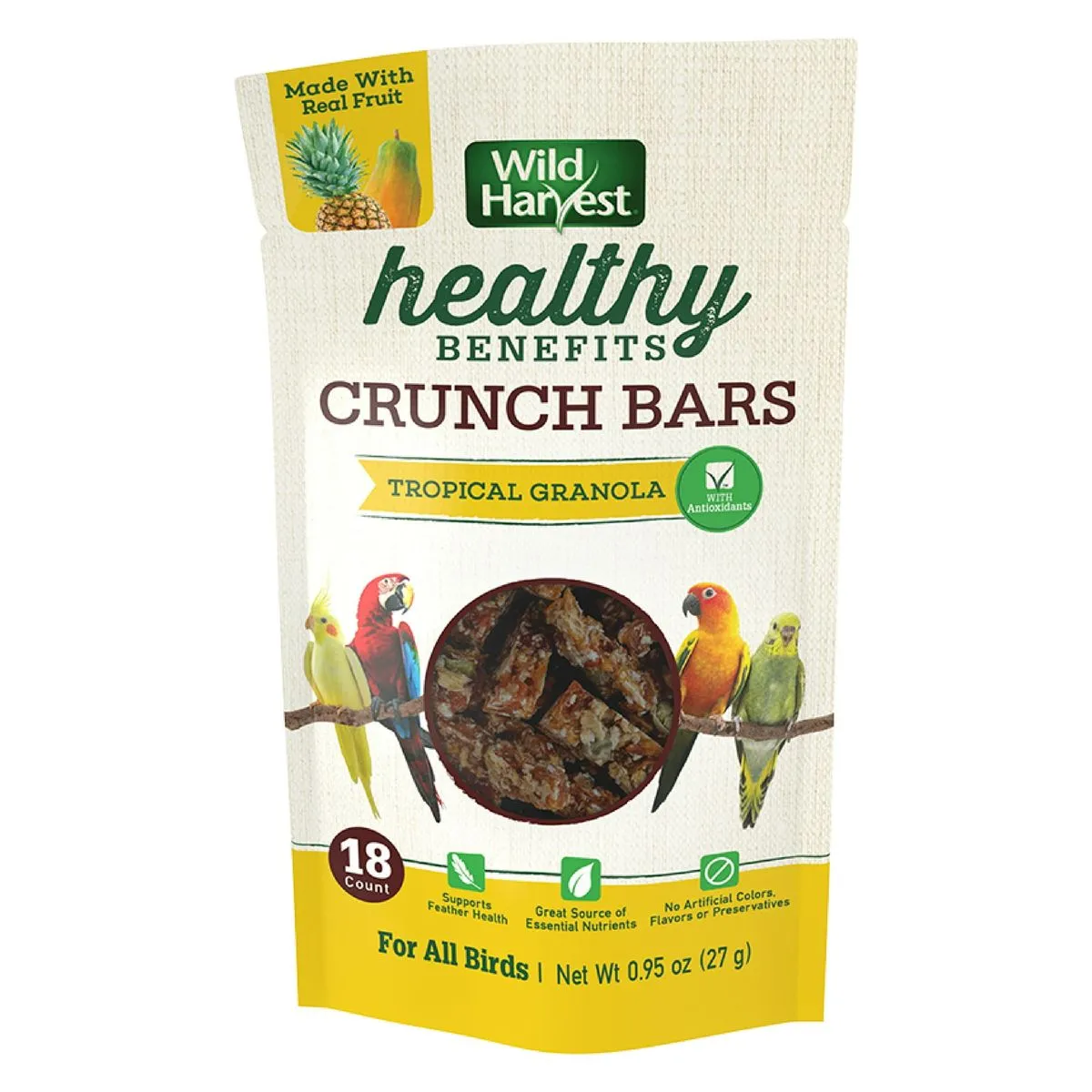 Package of Wild Harvest healthy benefits crunch bars on store shelf
