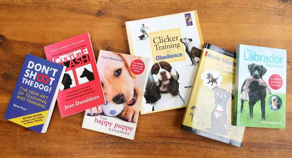 Photo of a collection of books about dogs