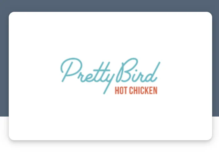 Pretty Bird Hot Chicken gift cards perfect for gifting a spicy experience