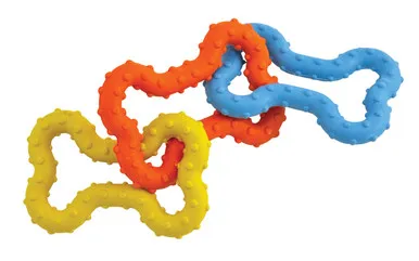 Product image for Mini Bone Tug Puppy Chew Toy, Multi
