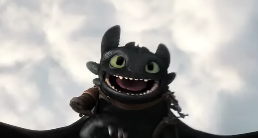Puppy inspiration for Toothless's loyal movements
