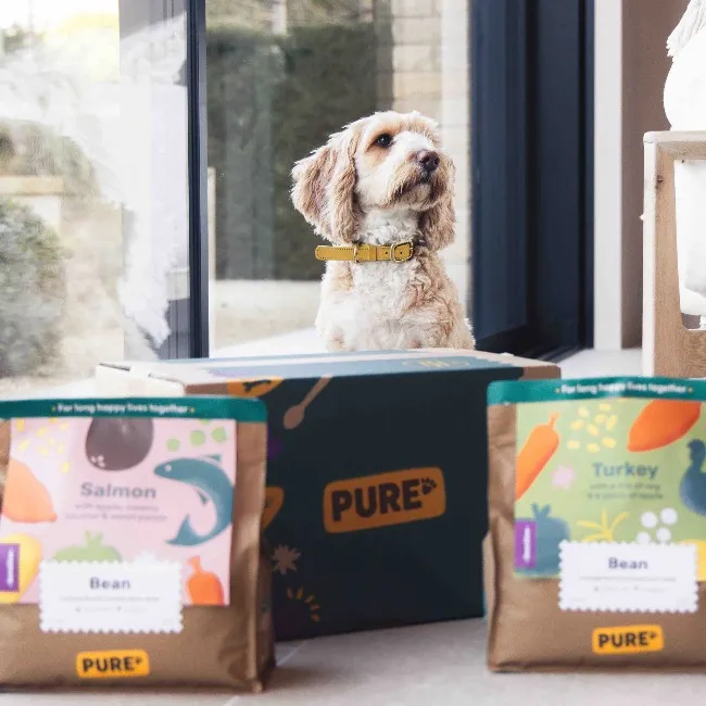 Pure Pet Food packaging and leaflets