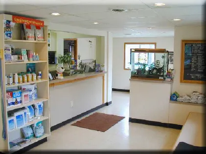 Reception area for new patients