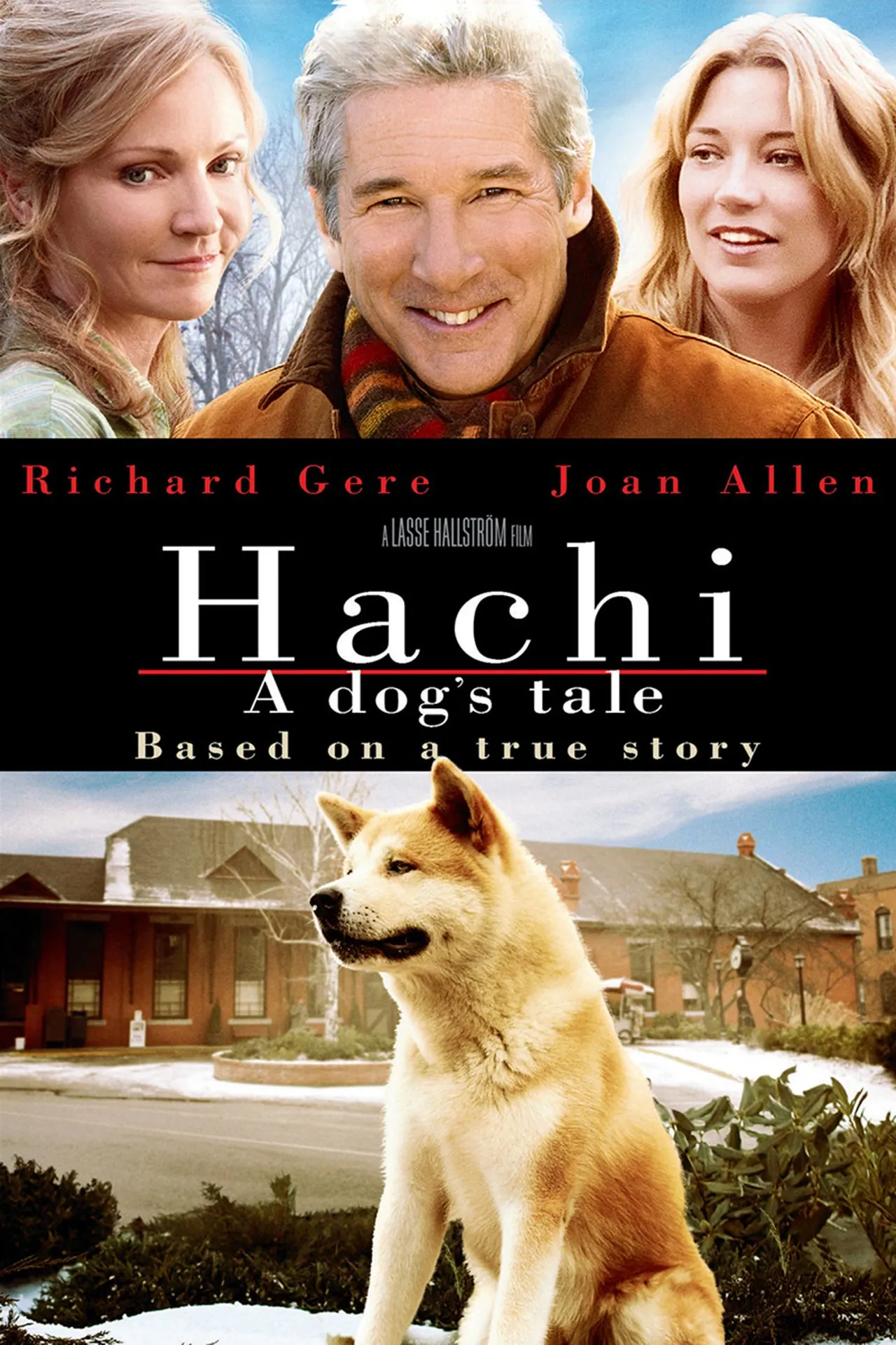 Richard Gere as Parker Wilson meeting the Akita puppy Hachi for the first time at the train station.