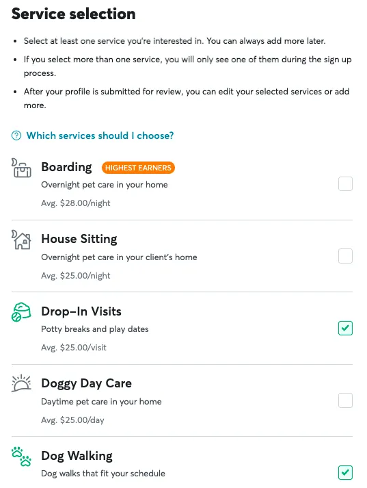 Rover Services You Offer