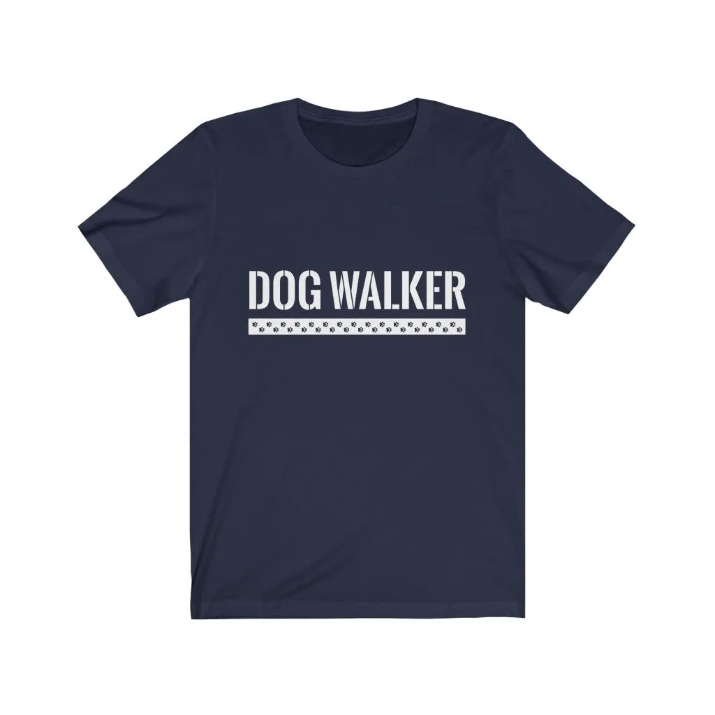 Rugged Dog Walker T-shirt with paw print design