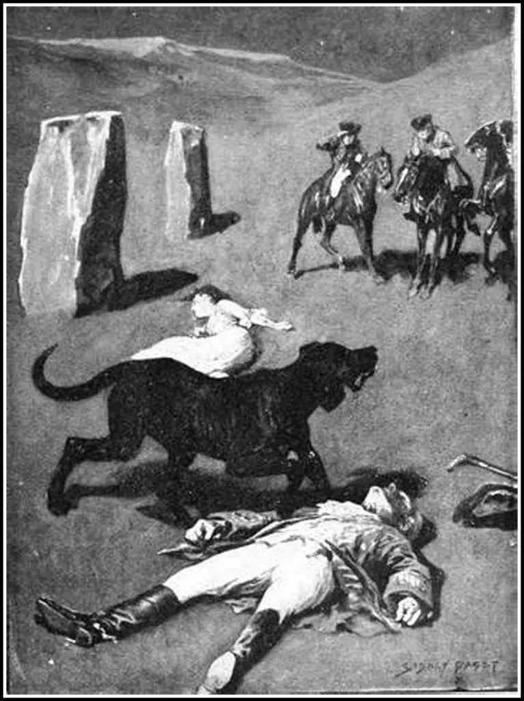 Sidney Paget's iconic illustration of the fearsome Hound from the first edition