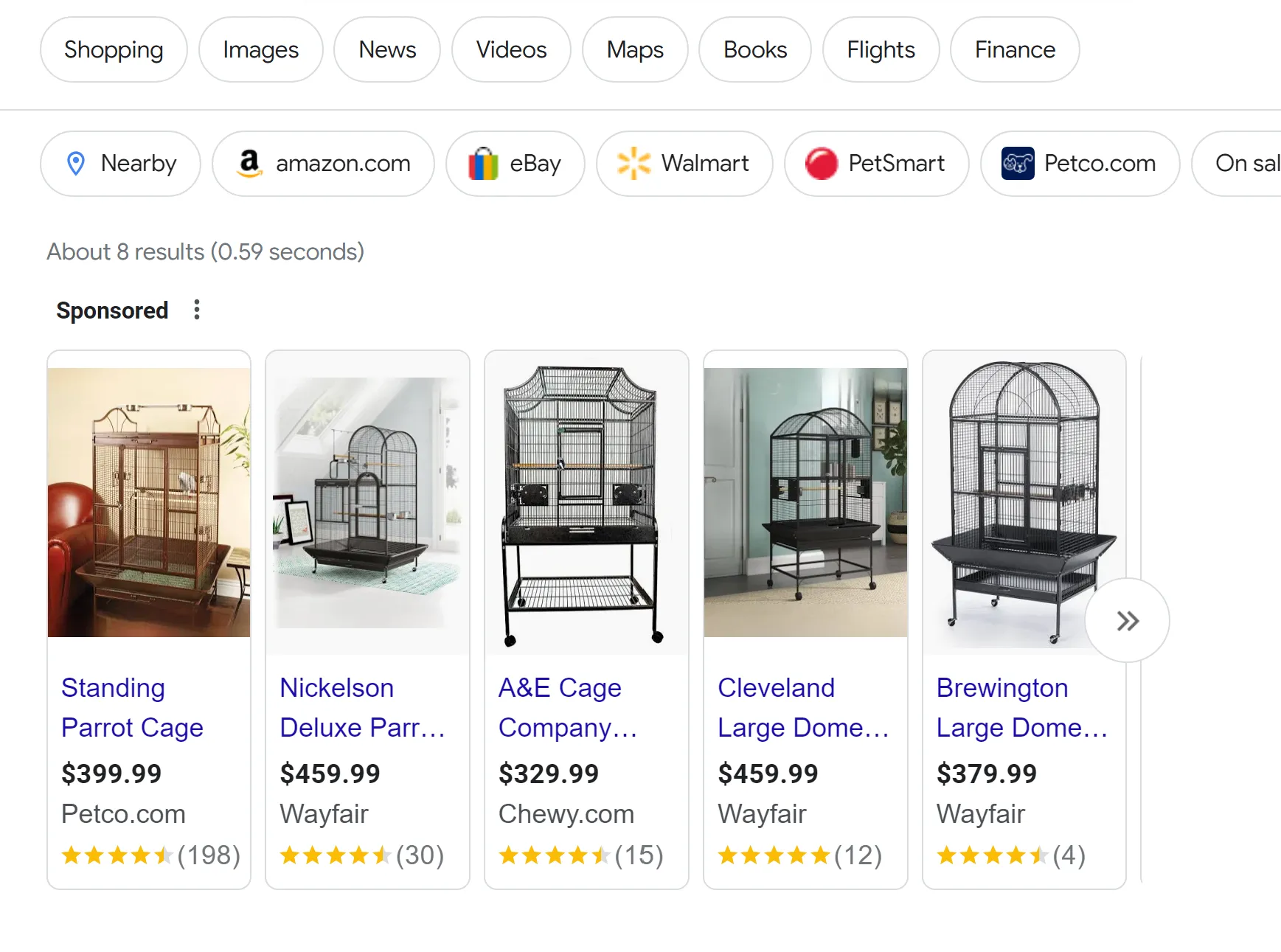 Spacious cage setup with perches and toys for budgies