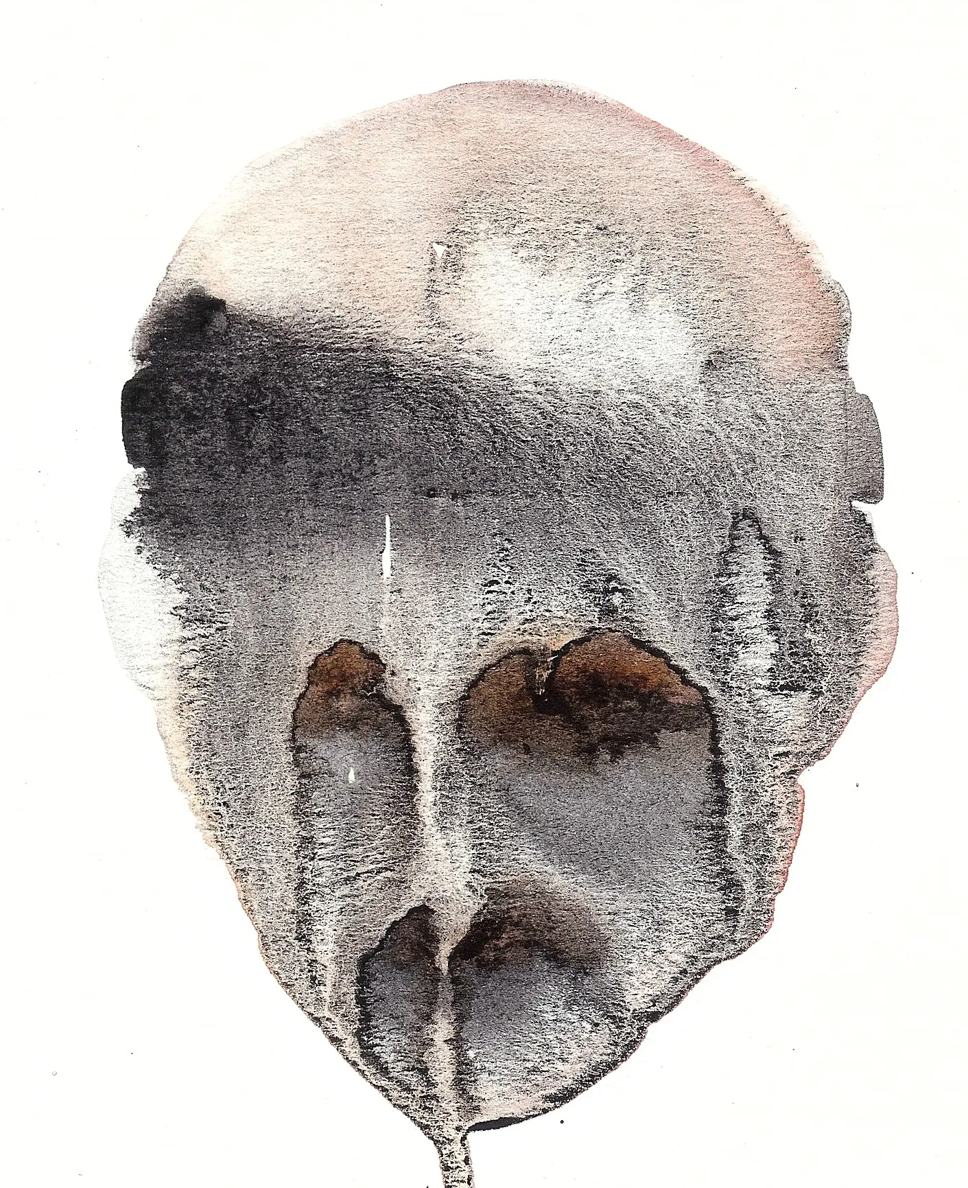 St. Francis embracing a dog, in a watercolor painting.