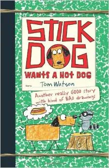 Stick Dog and his friends on a determined quest for hot dogs, illustrating their simple yet compelling adventure