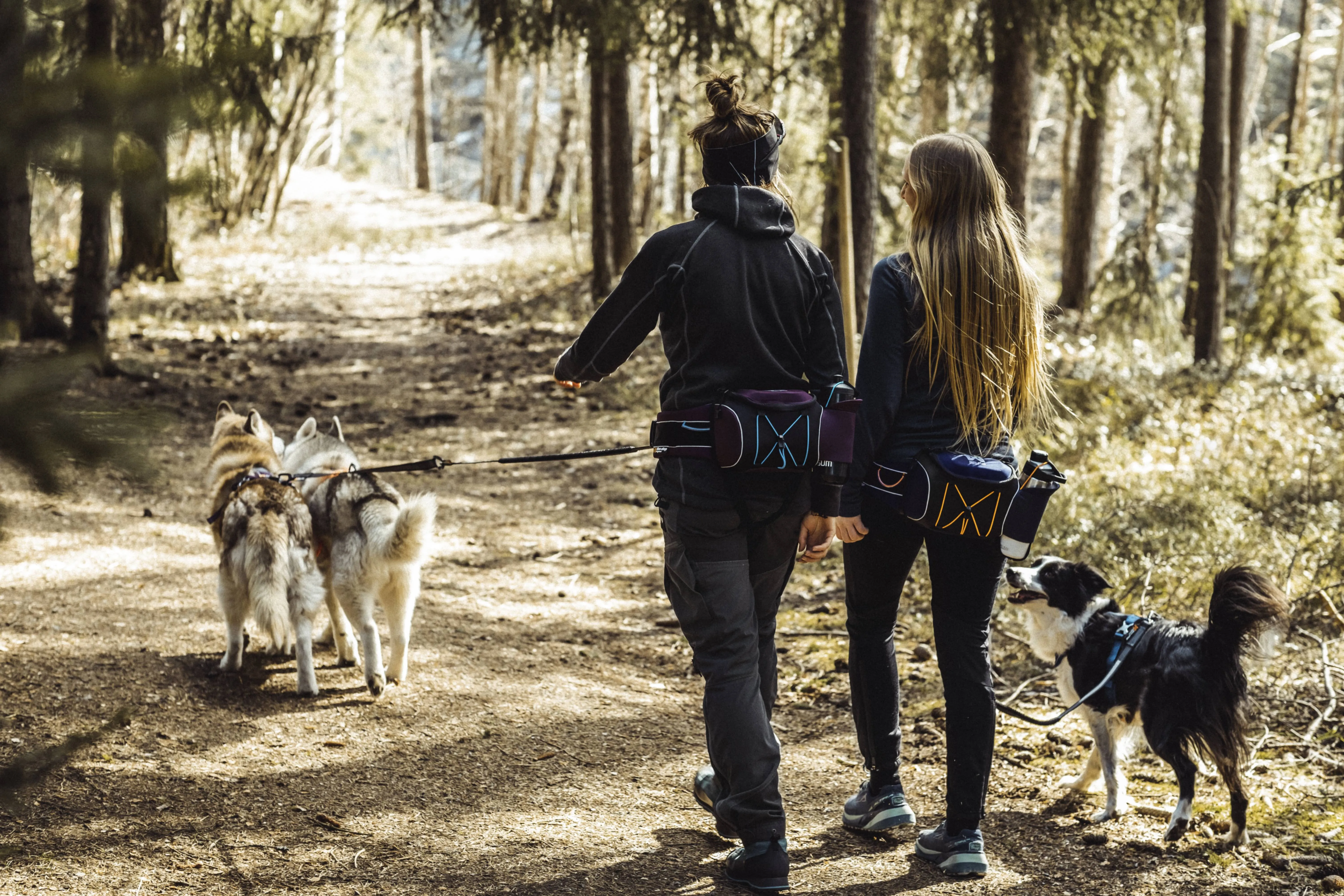 Trekking belt in use during a walk