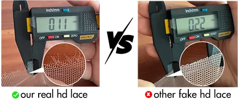 Ultra-thin transparent HD lace close-up