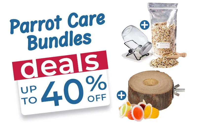 Up to 40% off parrot care bundles promo