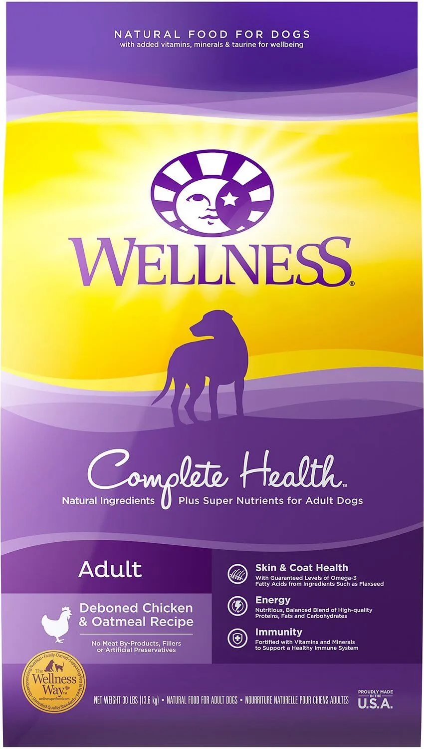 Wellness Complete Health Adult Dry Dog Food bag
