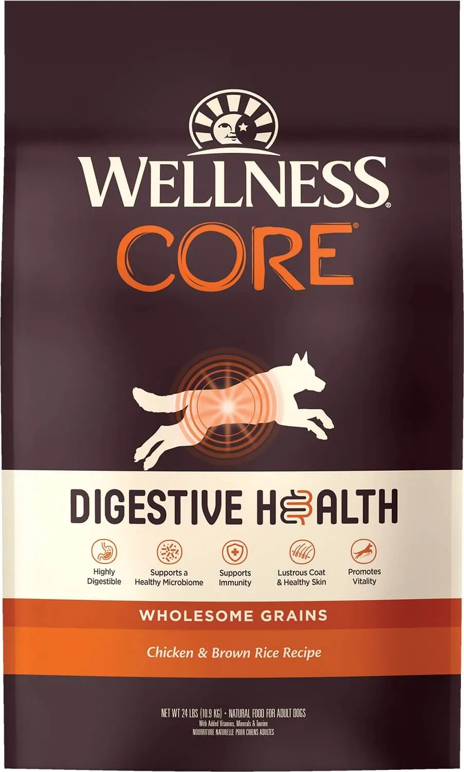 Wellness CORE Digestive Health dry dog food in a bag