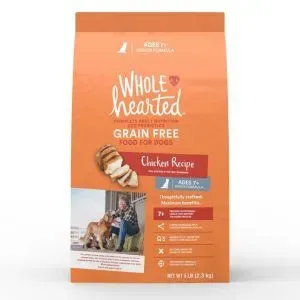 WholeHearted Grain Free Senior Chicken Recipe Dry Dog Food