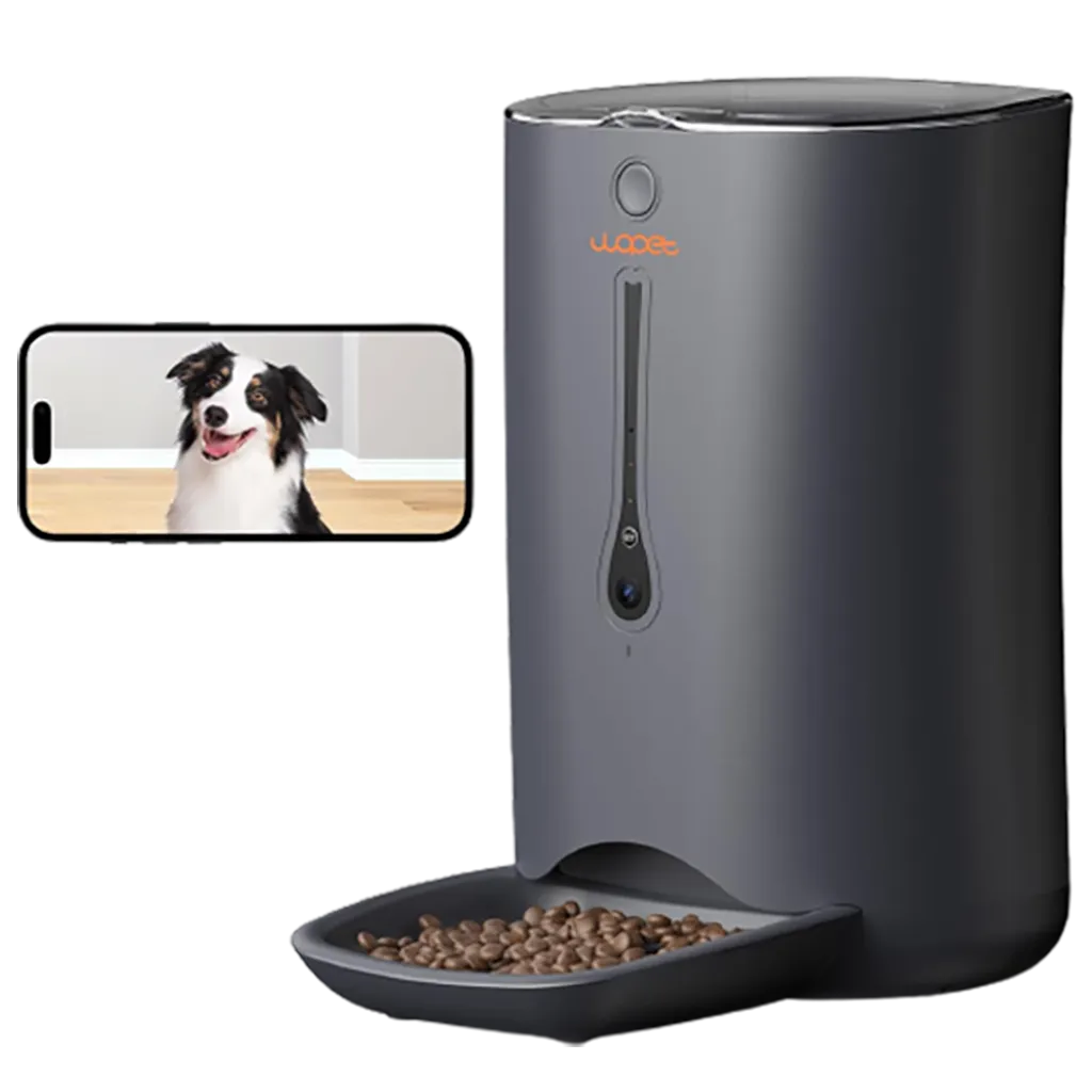 Wopet automatic pet feeder dispensing dog food